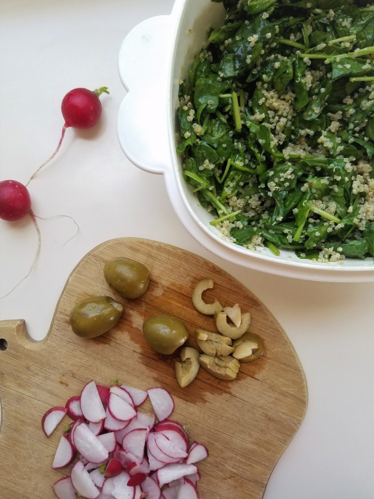 watermelon spinach salad