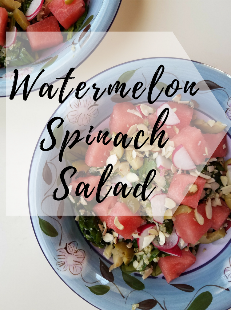 watermelon spinach salad