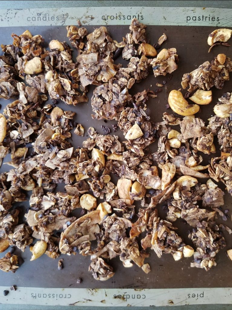 cocoa coconut rustic banana granola