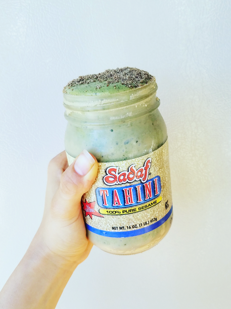 green banana tahini shake