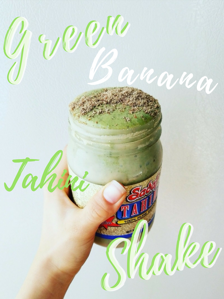 green banana tahini shake