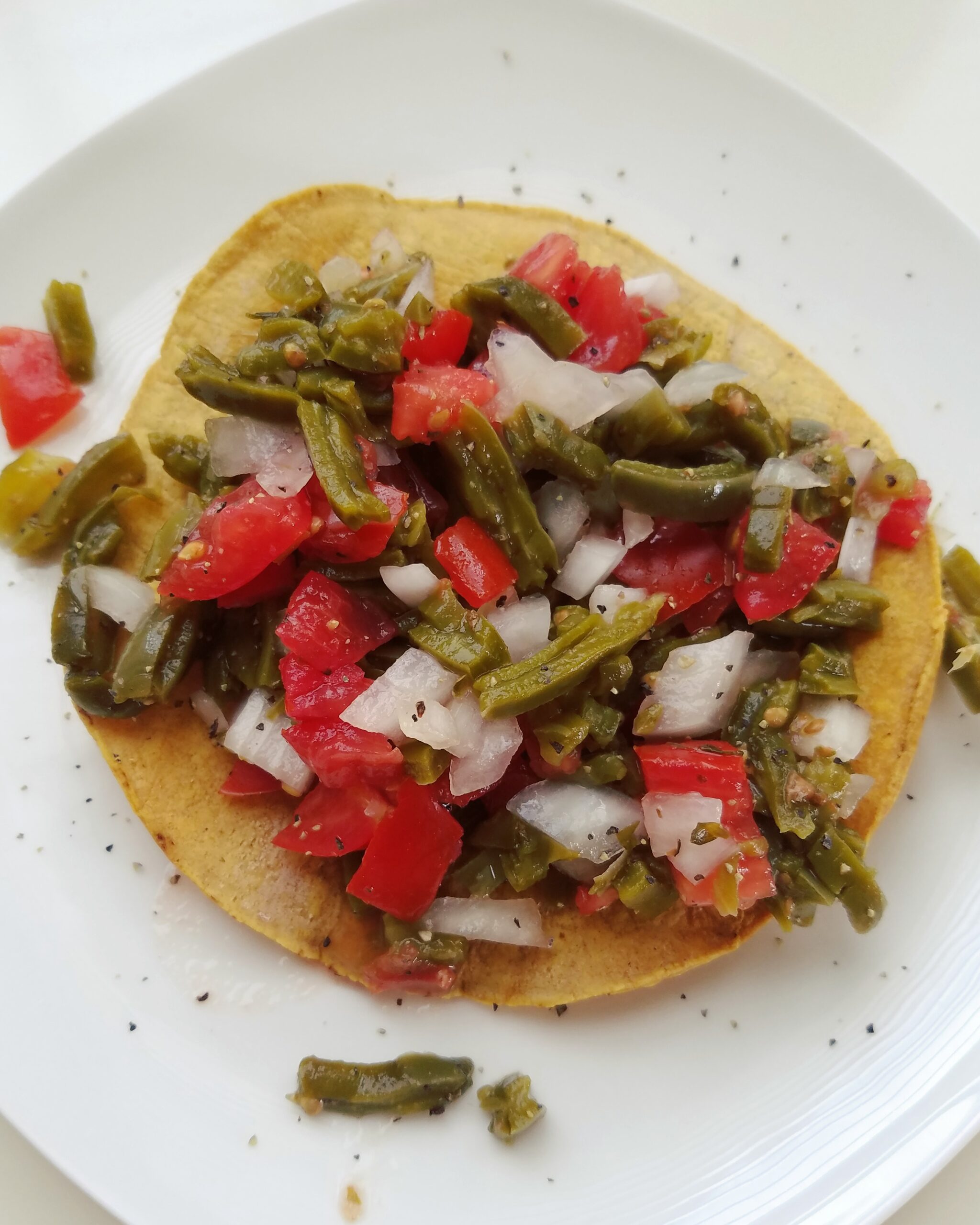 nopales salad tostada