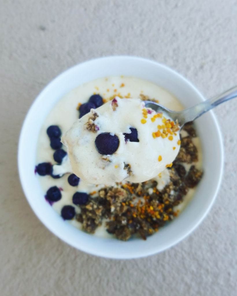 sweet and fluffy smoothie bowl