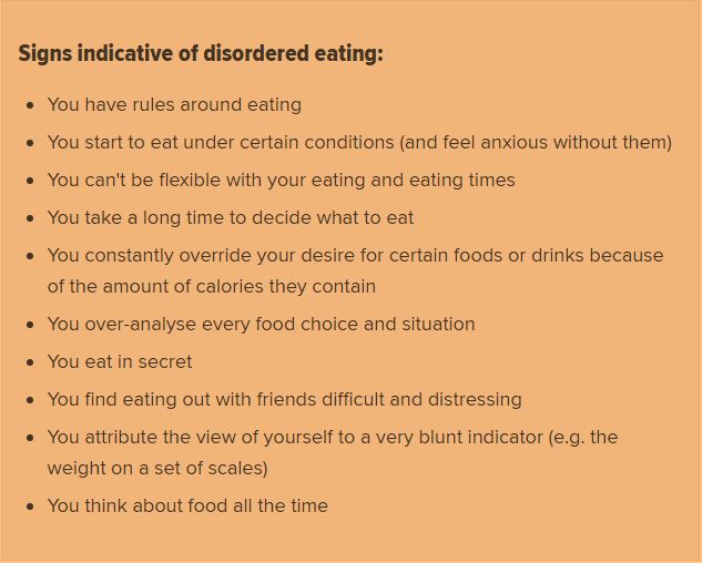 signs of disordered eating
