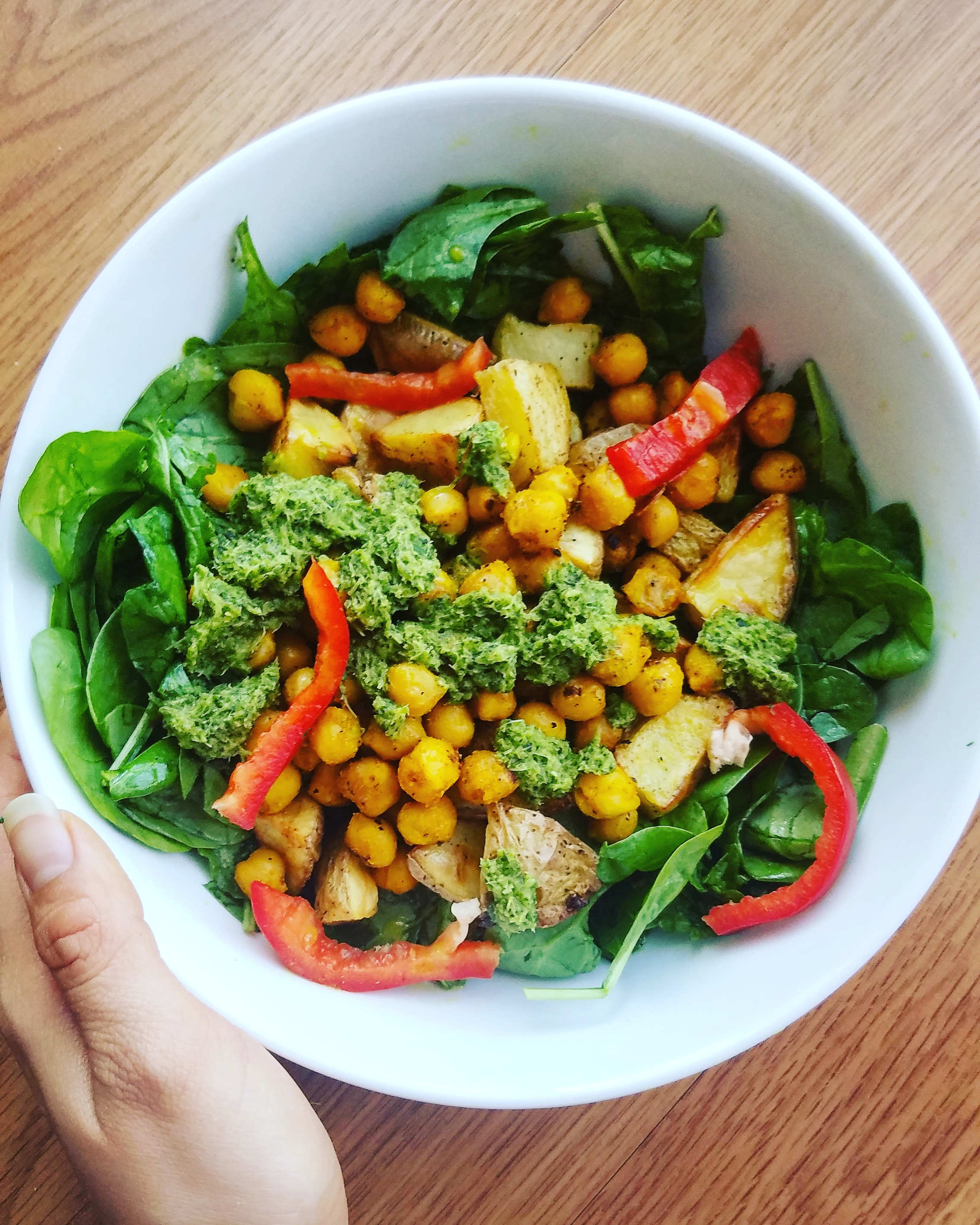 chickpea and golden potato salad