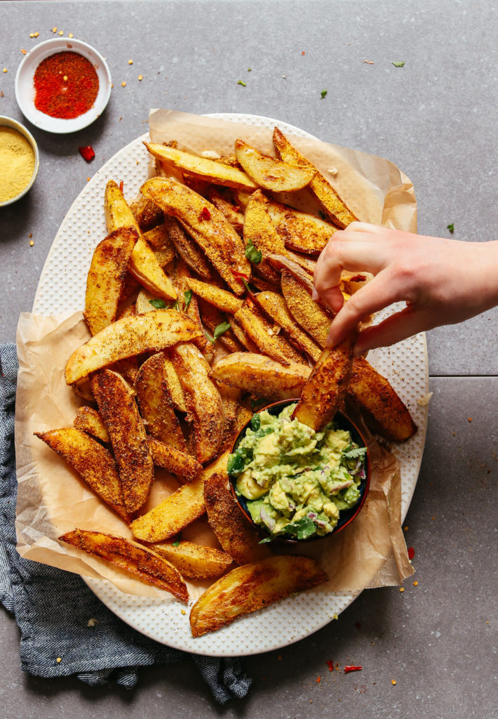 minimalistbaker cheesy oil free baked fries best of 2020 blog post melmakesithappen